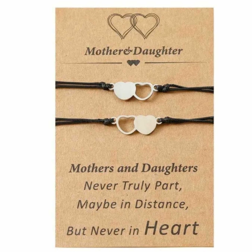 NWT 2pcs Matching Heart “Mother‎ & Daughter” Bracelets